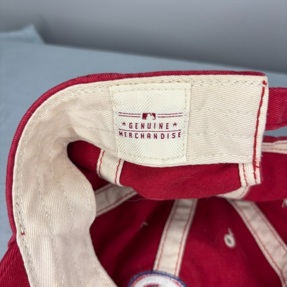 PHILADELPHIA PHILLIES Adjustable Cap OS Red Embroidered MLB Baseball 47 Brand - Picture 3 of 7